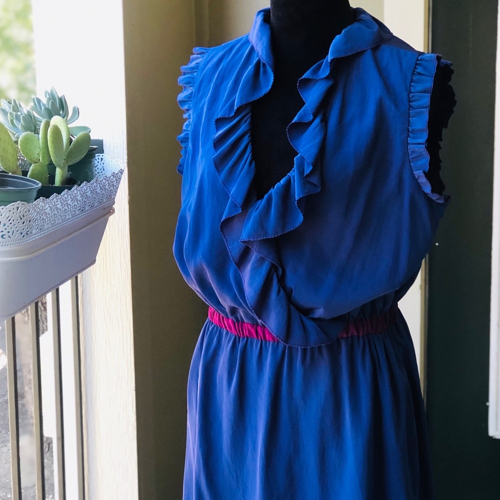 Adrianna Papell Ruffle Midi Dress